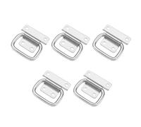 Alipis Maniglia Pieghevole in Acciaio Inox 5 Pezzi, Pomello ad Anello Robusto per Cassetta degli Attrezzi, Mobiletto e Scatola di Legno, Resistente alla Ruggine per Armadi e Flight Case