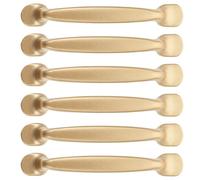 Alipis Maniglie per Mobili da Cucina in Metallo Dorato, Set da 6 Pezzi per Cassetti e Armadietti, Maniglie Resistenti in Lega di Alluminio Antiruggine, Adatte per Arredamento Casa e