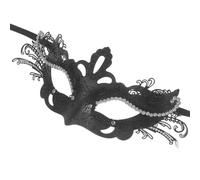 Alipis Maschera Accessorio Versatile e Confortevole Elegante a Forma di Farfalla in Ferro e Plastica Nera da Donna per Balli e Cosplay