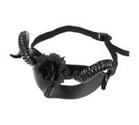 Alipis Maschera Faccia con Corna Staccabili e Texture Maschera Teschio Capra per Halloween e Cosplay Mostruoso Costume Ed Ergonomico