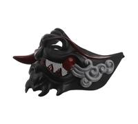 Alipis Maschera Samurai per Cosplay Design Unico in Plastica, Fascia Elastica, Adatta per Feste e Costume Samurai Maschere Giapponesi