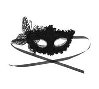 Alipis Maschera Veneziana Mezza Faccia Farfalla Nera in Plastica e Tessuto, Leggera ed Elegante per Feste di Halloween e Performance Sul Palco