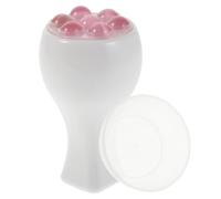 Alipis Massaggiatore Viso-collo in Pietra Naturale Rosa, Mini Rullo per Massaggio Manuale 360°, Strumento la Cura della Pelle Portatile ad Assorbimento Potenziato per Viso e Collo