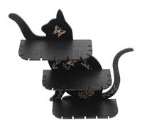 Alipis Mensola da in Legno a Forma di Gatto Rustica e Robusta Organizer Decorativo per Cristalli e Oli Essenziali la Camera e Arredamento Casa