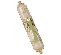 Alipis Mezuzah Decorativa Metallo Vintage Ornamento Inciso con Testo Religioso Simbolo Ebraico per Porta Dingresso Resistente Lega Antica per Casa e Ufficio
