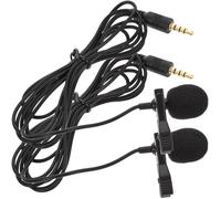 Alipis Microfono Lavalier Wireless 2 Pezzi Suono Chiaro e Nucleo Anti-interferenza, Clip per Tablet e Laptop, per Registrazione Rap e Lezioni