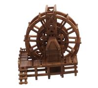 Alipis Mini Ruota Idraulica Miniatura Resina per Garden Simulato Ruota Rotante per Decorazione Paesaggistica e Vasche e Fontane