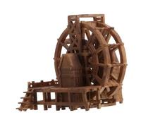Alipis Mini Ruota Idraulica Resina per Acquari e Mini Fontane Rotante per Decorazioni Zen Garden Accessorio Compatibile con Vasche Miniatura Compatte e Facile Manutenzione