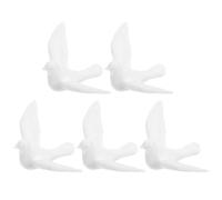 Alipis Miniature Colombe in Resina Bianca Realistiche Sculture Di Uccelli Simulati Per Decorazioni Casa Delle Bambole E Micro Paesaggi Figurine Di Piccoli Animali Per Artigianato E Arredamento Mini