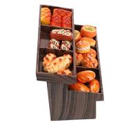 Alipis Miniature Display Case With Fade Resistant Resin Bread Models Mini Food Kitchen Decoration For Dollhouse Collectors And Artistic Home Styling