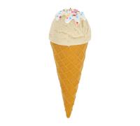 Alipis Modello Cono Gelato Artificiale Bianco in Pvc Aspetto Realistico e Multifunzionale, come Props Fotografico per Creare Un'atmosfera Estiva in Casa o Vetrina