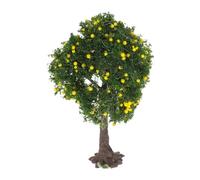 Alipis Modello di Albero del Paesaggio 10 Cm con Fogliame Verde e Frutti Gialli, Mini Albero per Diorami, Decorazioni per Alberi in Miniatura per Modellini Ferroviari e Progetti