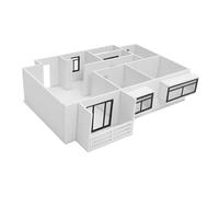 Alipis Modello di Interno 1:25 Kit di Montaggio DIY in Pvc e Acrilico per Pianificazione Spaziale e Apprendimento, Materiale per Architetti e Designer