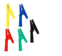 Alipis Morsetti Elettrici a Coccodrillo 5 Pezzi Rivestimento Isolante e Apertura 10mm per Componenti Elettrici Jack da 4mm, Facile da Usare