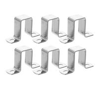 Alipis Morsetti in Acciaio Inox 304 per Tubi Quadrati, Set da 6 Pezzi Clip di Fissaggio a Forma di U, Staffe per Lavorazione del Legno e Arredamento, Applicazioni Interne ed Esterne