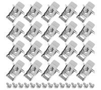 Alipis Morsetto a molla in metallo per da incasso, clip di fissaggio per pannelli LED e downlight, supporto affidabile per retrofit, colore argento, 20 pezzi