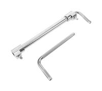 Alipis Morsetto per Batteria a Doppia Testa in Metallo Regolabile Supporto per Campanaccio per Batteria Standard Clip per Campanaccio Montaggio Stabile per Performance Jazz e Accessori