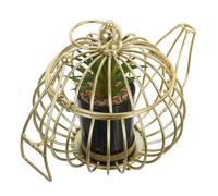 Alipis Nordic Geometric Fake Plant With Metal Pot Compact Artificial Greenery For Home Office Shelf Decor Space Saving Elegant Tabletop Ornament For Living And Wine Cabinet