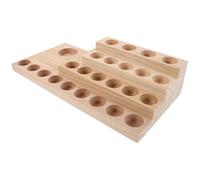 Alipis Organizer per Oli Essenziali a 4 Livelli in Legno Massello | Espositore a Strati, Fori da 5cm e 3cm, per Flaconi Roller e Profumo