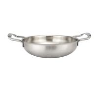 Alipis Padella Per Frittura in Acciaio Inossidabile Ispirata 18 Cm Mini Pentola Con Coperchio Pentole Portatili Per Esterni Facili Da Pulire