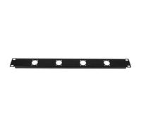 Alipis Pannello Rack 1U 4 Slot in Acciaio Laminato a Freddo per Gestione Cavi e Trasmissione Stabile per Uffici e Studi Audio