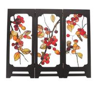 Alipis Paravento Mini Pieghevole da Tavolo in PVC e Acrilico Rosso, Decorazione Asiatica Elegante Rilievo Unico, Facile da Pulire per Decorazione Desktop e Festa Capodanno Cinese 2026