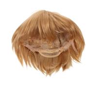 Alipis Parrucca Uomo Corto Bionda Sintetica Leggera Capelli Fluffy Alta Temperatura per Cosplay Feste Halloween Uso Quotidiano