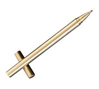 Alipis Penna a Inchiostro Gel Multifunzione in Ottone Design Vintage Penna Portatile da Lavoro Coperchio a Punta Fine per Ufficio Scuola e Uso Quotidiano