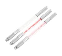 Alipis Penna Manuale Per Sopracciglia a Doppia Punta in Lega Di Alluminio 3 Pezzi Per Microblading Professionale Trucco Occhi Sopracciglia Contorno Labbra Cicatrici