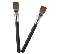 Alipis Pennello Per Maschera Multiuso Viso 2 Pezzi Setole Piatte in Fibre Sintetiche e Manico in Legno Per Applicazione Maschere Di Fango e Fondotinta Uniformi, Per Uso Professionale Ed Estetico