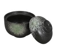 Alipis Pentola Giapponese in Ceramica Nera Coperchio per Cucina | Stile Giapponese Semplice e Classico, Design Coperchio, Uso in Cucina, Colore Nero