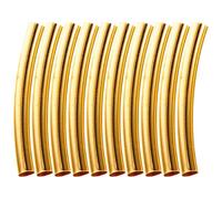 Alipis Perline Distanziatrici Tubo Curvo in Metallo 25mm, 100 Pezzi per Braccialetti e Collane Fai da Te, Accessori per Creazione Gioielli Artigianali