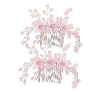 Alipis Pettine Laterale per Capelli Sposa con Fiori in Acrilico e Cristalli Accessorio Artigianale Leggero e Comodo per Matrimoni Compatibile con Stili Nuziali Vari