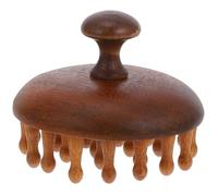 Alipis Pettine per Massaggio Capelluto Pettinino Rotondo Piccolo in Legno di Sandalo Resistente e Facile da Impugnare per Chioma Spessi e Rilassamento