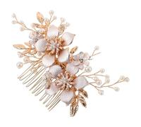 Alipis Pettinino Sposa Leggero con Cristalli e Perle Finte Accessorio Laterale Elegante per Capelli di Tutte le Tipologie Pettine Raffinato per Matrimonio e Cerimonie Comodo e Resistente
