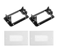 Alipis Piastra a Muro Passacavi Spazzola 4 Pezzi Set, Copertura Foro Muro Staffa di Montaggio, Pannello per Gestione Cavi Elettrici, Installazione Rapida per Casa e Ufficio