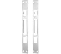 Alipis Piastra di Copertura in Acciaio Inox 1,2 Mm 2 Pezzi per Rinforzo Porta D’ingresso, Piastra di Battuta Resistente per Serratura, Kit Sicurezza Porte Antiusura per Uso Domestico