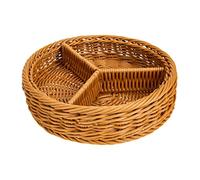 Alipis Piatto di Frutta in Stile Giapponese Rattan Piccoli Cestini per L'organizzazione Vassoio da Portata Fatto a Mano Vimini Cestino per Il Cibo Frutta Secca Cestino della Merenda