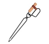 Alipis Pinze per Stufa da Esterno in Legno e Ferro Multiuso per Barbecue e Carboni, Antiscottatura per Campeggio e Servire Cibo All'aperto