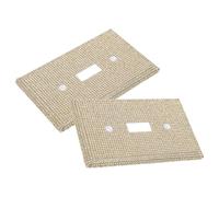 Alipis Placca per Interruttore della Luce Strass Dorata 2 Pezzi, Copertura Decorativa Glitterata Singola per Parete, Placca da Parete Elegante per Soggiorno, Cucina e Camera da Letto