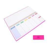 Alipis Planner Settimanale Non Datato Rosa Blocco Note per la Pianificazione Settimanale Layout Orizzontale Quaderno Agenda per Ufficio Scuola e Casa Pianificatore Mensile e Lista