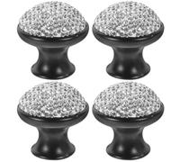Alipis Pomelli per Mobili a Forma di Fungo Strass Set da 4 in Lega di Alluminio Lucida Bianca Manopole per Cassetti e Armadi Base Solida Resistente per Cucina e Arredi Casa