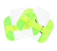 Alipis Porta Badge da Braccio Regolabile Fluorescente 2 Pezzi Custodia Trasparente in PVC e Nylon Manica per Distintivo Sicura e Portatile per Lavoratori e Uso Ufficio