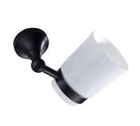 Alipis Porta della Tazza retrò Appendiabiti Titolare Montato portaspazzolino da Parete cremagliera Bagno portabicchieri portaspazzolino in Rame portabicchiere Singolo per spazzolino Nero