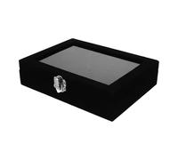 Alipis Porta Plettri per Chitarra Coperchio Trasparente, Custodia Nera Compatta e Resistente per Capotasto, Organizer per Tracolla e Accessori, per Musicisti e Viaggi