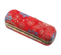 Alipis Porta Rossetto da Viaggio con Specchio Integrato, Astuccio Floreale Vintage Piccolo per Cosmetici da Donna, Custodia Portatile per Rossetti da Borsa Elegante e Compatta