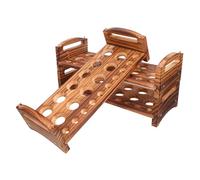 Alipis Porta Uova Uova di Quaglia in Legno da Bancone con Organizer da Cucina per Casa e Rastrelliera per Raccogliere Impilabile con Manico