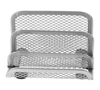 Alipis Portadocumenti da Scrivania in Metallo Argento Organizer per Libri e Portalettere da Tavolo Portariviste Verticale per Ufficio e Casa Design Aperto Salvaspazio