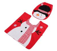 Alipis Protezione Sedile Wc Natalizio con Tappetino Pavimento Decorazione Bagno Tema Xmas Facile Installazione e Pulizia Adatto Casa e