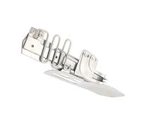 Alipis Raccoglitore per Macchina da Cucire in Acciaio Inossidabile Attacco per Bordatura Doppia Piegatura Angolo Retto Accessorio Bordatore per Rifinire Orli e Collo Strumento Resistente